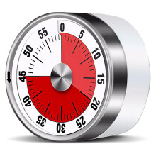 Stainless Steel Kitchen Timer Mechanical Countdown Clock for Baking/Cooking/Studying