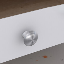 Screw Installation Cabinet Door Drawer Single Hole Round Handle Stainless Steel Pull Knob