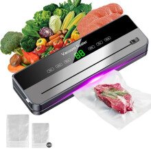 Vacuum Sealer Dry Wet Food Storage Sealing Machine with Built-In Cutter+30 Textured Bags