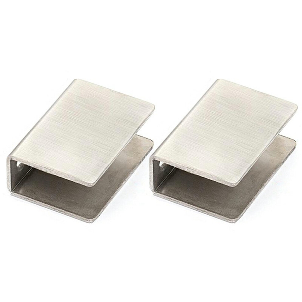 2Pcs Glass Bracket For 10-12Mm Thickness Glass Clips 304 Stainless Steel Glass Clamp Square Shelf Bracket 6914279893437