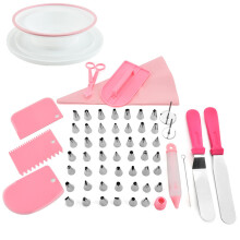 TB004 73Pcs Baking Tool Kit (Cake Turntable,Icing Tips)