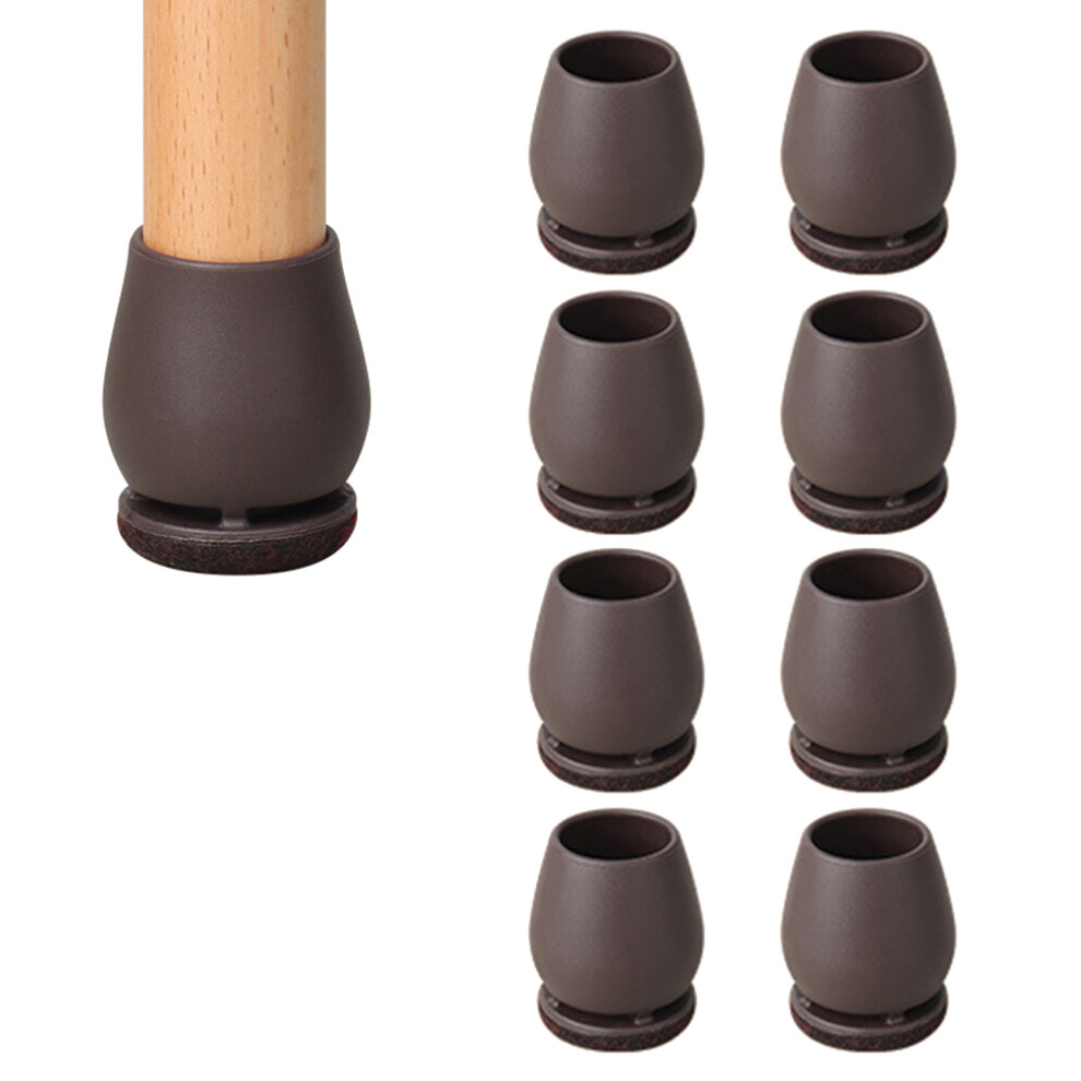 8Pcs Chair Leg Caps For 22-28Mm Round Feet Furniture Pads Noise Reducing Thickened Wear-Resistant,Tan 6914272983555