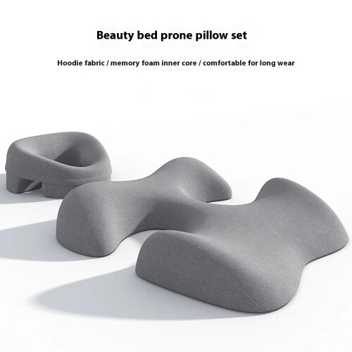 2Pcs/Set Ergonomic Memory Foam Face Down Pillow T-Shaped Chest Cushion for Massage Spa 2