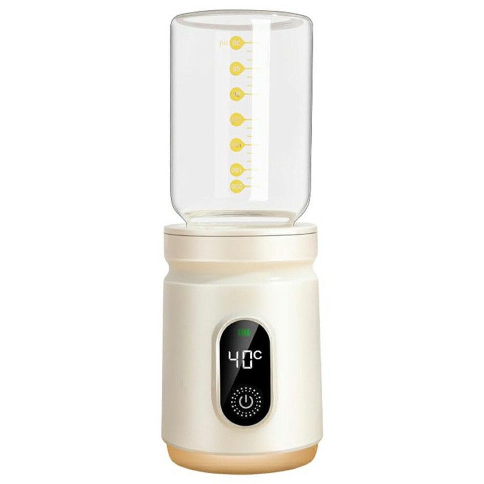 Portable Baby Milk Bottle Warmer Breast Formula Milk 4 Temperature Settings Wireless Travel Heater