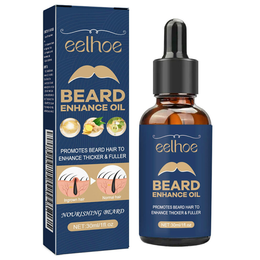 EELHOE 30ml Beard Growth Oil Moisturizing Strengthen Roots Nourishing Serum for Men,EEA03-A204-30-BU1