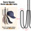 Foldable Hat Organizer Rack Space Saving Iron Art Hanging Hooks for Bags Belts Ties 9