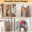 Foldable Hat Organizer Rack Space Saving Iron Art Hanging Hooks for Bags Belts Ties 6