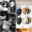 Foldable Hat Organizer Rack Space Saving Iron Art Hanging Hooks for Bags Belts Ties 7