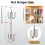 Foldable Hat Organizer Rack Space Saving Iron Art Hanging Hooks for Bags Belts Ties 8