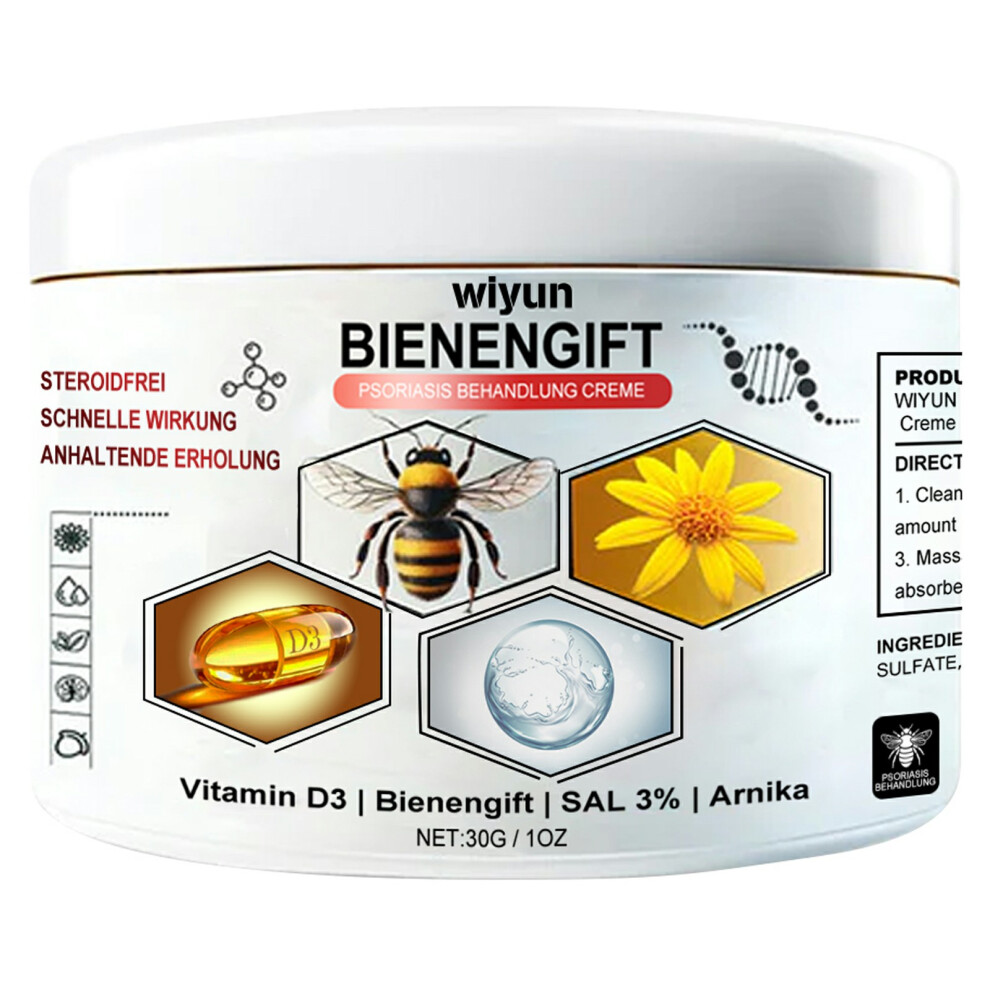 WIYUN 30g Bee Venom Psoriasis Dermatitis Cream Body Skin Moisturizing Care,WYA06-A008-30-WH1