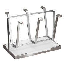 Stainless Steel 6 Cup Drying Rack with Drip Tray Upside Down Storage Organizer for Mugs Bottles Glasses,Style B