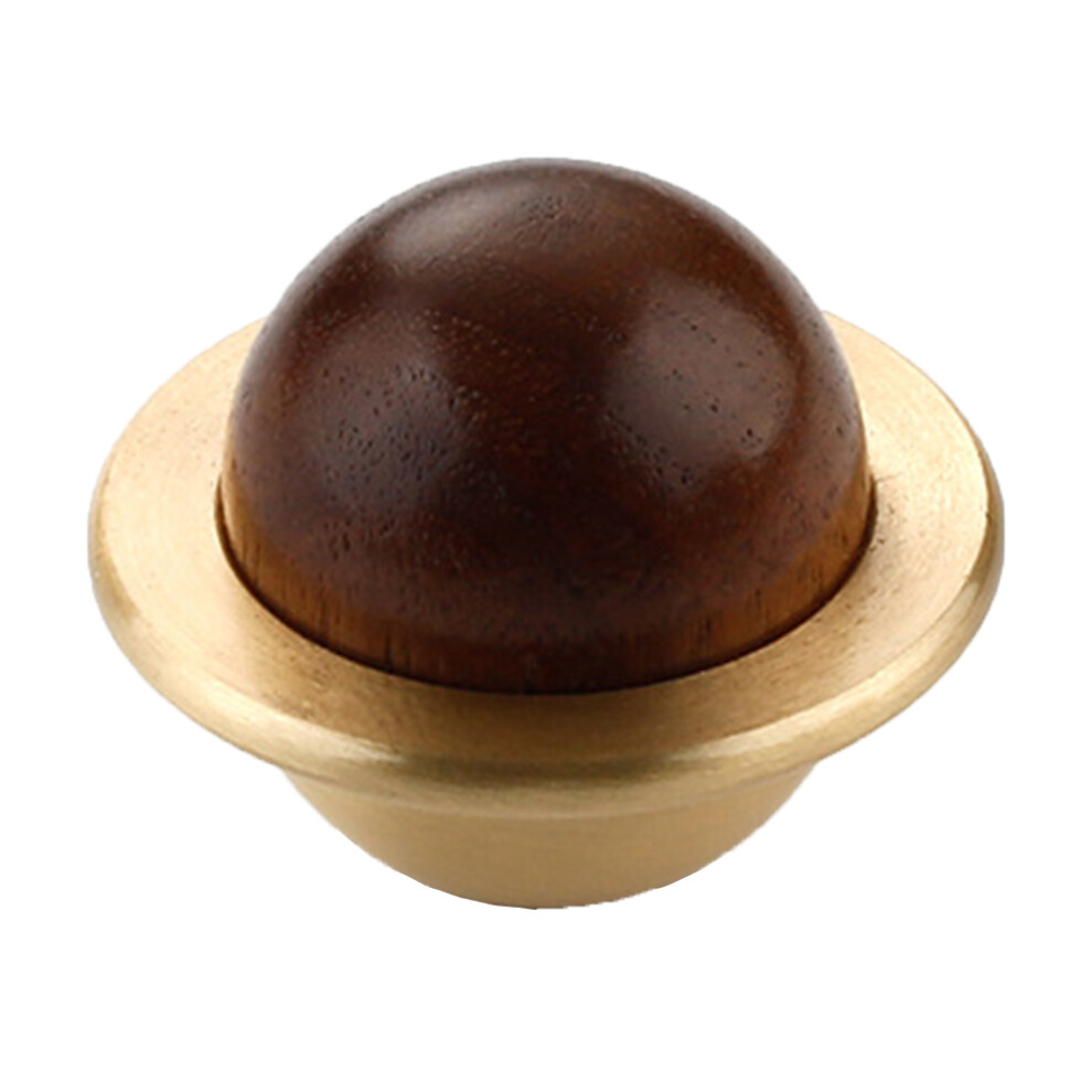8160 Walnut Wood Cabinet Door Handle Nordic Brass Furniture Round Knob Pull For Drawer/Wardrobe/Dresser 6914274092620
