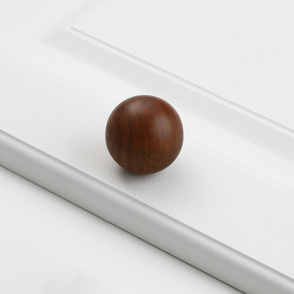 6564 40Mm Drawer Pull Knob Single Hole Wooden Round Ball Cabinet Wardrobe Handle 6914279655127