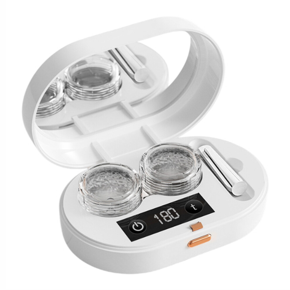 Portable Automatic Ultrasonic Contact Lens Washing Cleaner Deep Cleaning Sterilization Case