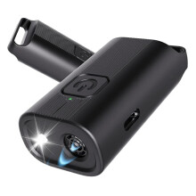 P12 Mini Ultrasonic Dog Repellent Portable Dog Training Anti-Barking Device Built In LED Flashlight