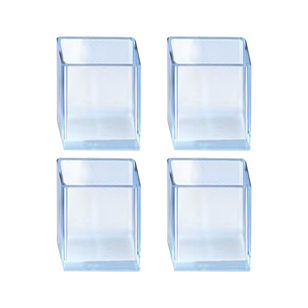 4Pcs/Set 20*40Mm Rectangular Chair Leg Rubber Pads Chair/Table Leg Caps Transparent Anti-Scratch Floor Protectors 6914275361299