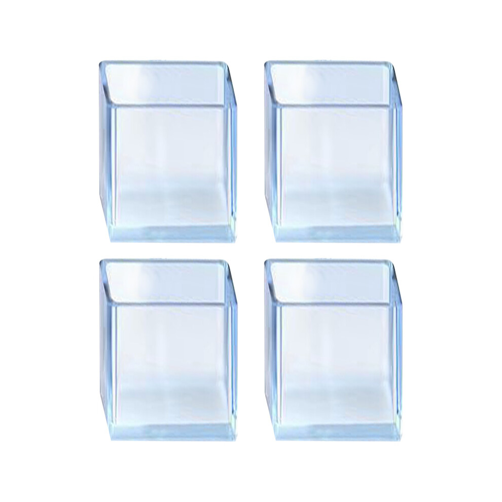 4Pcs/Set 20*30Mm Rectangular Furniture Leg Covers Caps Clear Rubber Table Feet Pads Chair Leg Floor Protectors 6914277935870