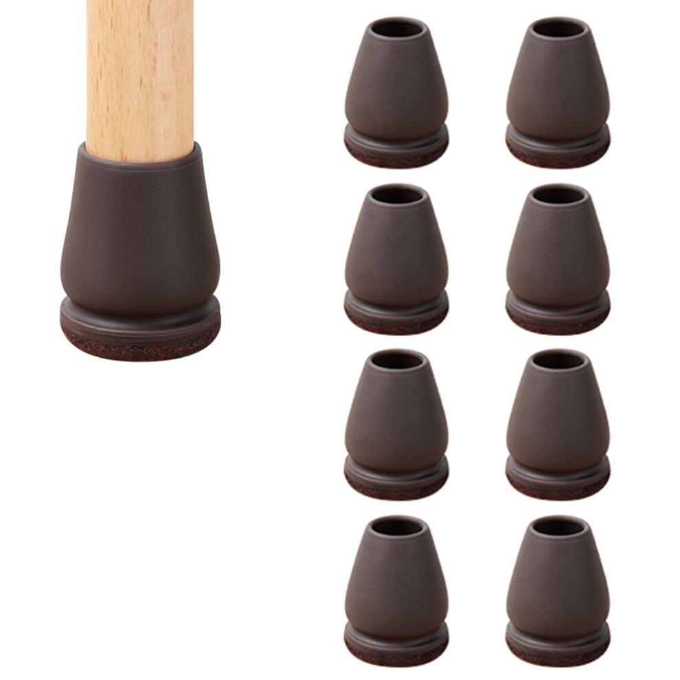 8Pcs Chair Leg Caps For 15-21Mm Round Feet Furniture Pads Noise Reducing Thickened Wear-Resistant,Tan 6914276248667