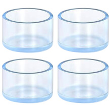 4Pcs/Set 50mm Round Transparent Rubber Pads for Furniture,Floor Protectors Feet Bottom Socks Pipe Cover Chair Leg Caps