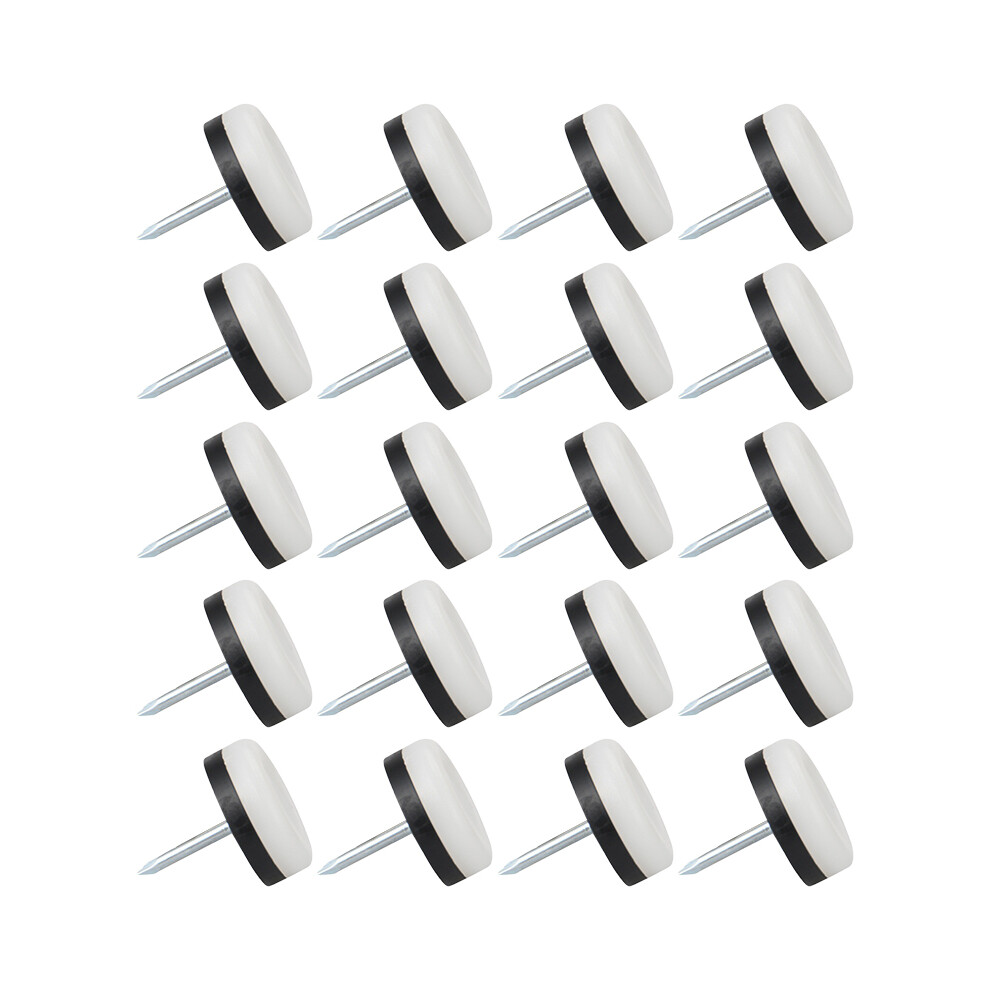 20Pcs/Set 19Mm Diameter Thickened Furniture Glide Nail-On Slider Pad Floor Protector For Wooden Leg Feet Of Chair Table Sofa 6914278298318