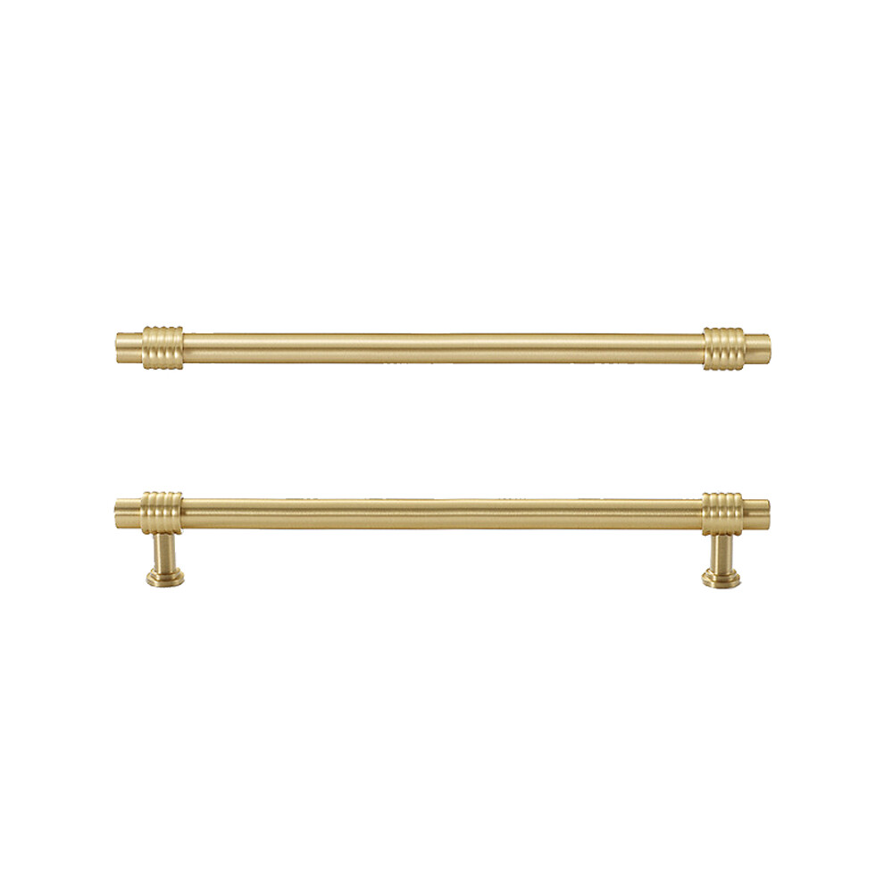 Copper Pull Handle Simple Decoration For Home Cabinet Closet Dresser Drawer 192Mm Hole Distance,With 25Mm Screw 6914279924544