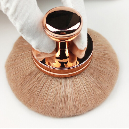 Multifunctional Pressed Powder Makeup Brush Electroplated Handle Cosmetic Brush 2