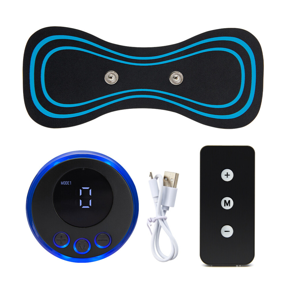 Neck Massager Sticker with Remote Control,Intelligent Electric Cervical Massager Portable Pulse Physical Therapy Massager