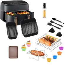 For Philips 3000 Air Fryer 11Pcs/Set Accessories Silicone Tray Grill Rack Oil Bottle Tong Kit (BPA Free,FDA Certified)