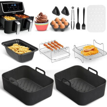 12PCS Air Fryer Accessories for Ninja AF400/AF500 (BPA-Free,FDA)