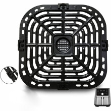 Air Fryer Replacement Grill Pan for Instant Vortex Plus 6QT,Grill Plate Tray with 4 Rubber Bumpers Feet (FDA Certified,BPA-free)