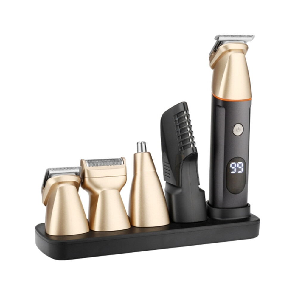LK-881 5 in 1 Hair Trimmer for Men Electric Shaver Hair Clippers Cordless Nose Beard Razor Kit