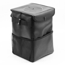 9731 Car Back Seat Headrest Trash Bag Thermal Insulation Garbage Bin with Storage Pockets,Size L: 30*20*20cm