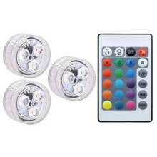 3Pcs RGB LED Underwater Light 16 Colors Fish Tank Decorative Light IP68 Waterproof Submersible Pool Lamp with Remote