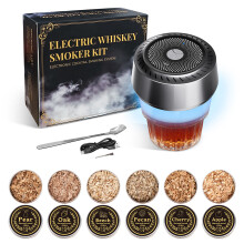 QY-502 Whiskey Champagne Smoke Infuser Electric Cocktail Smoker with 6 Wood Chips