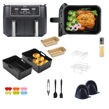 For Ninja AF300 Air Fryer Silicone Tray Grill Rack Oil Bottle Tong Cupcake Cup Accessories Set (BPA Free,FDA Certified)