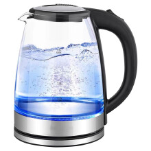 YJ-1808H High Borosilicate Glass Electric Kettle 1.8L Blue LED Fast Boiling Water Kettle (BPA Free,No FDA)