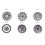 6Pcs/Set Round Retro Wood Seals Stamps Lace Pattern Design 6