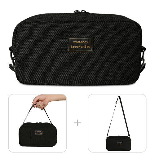 For Marshall Middleton Bluetooth-compatible Speaker Carrying Bag Mesh Cloth Pouch with Short Strap and Shoulder Strap 1