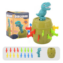 YS5690A Novelty Kids Cartoon Dinosaur Barrel Family Party Trick Children Funny Game Toy