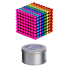 512Pcs 3mm Colorful Magnetic Balls Puzzle Toy Stress Relieving Desktop Decoration Classic Toy (Random Color)
