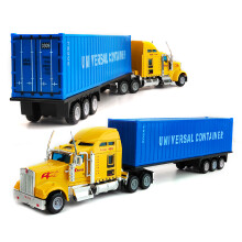 Aluminum Alloy+Plastic Simulation Container Truck Children Engineering Vehicle Toy