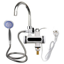 012 Electric Water Heater Faucet with Shower Head Instant Hot Water Tap for Kitchen Bathroom