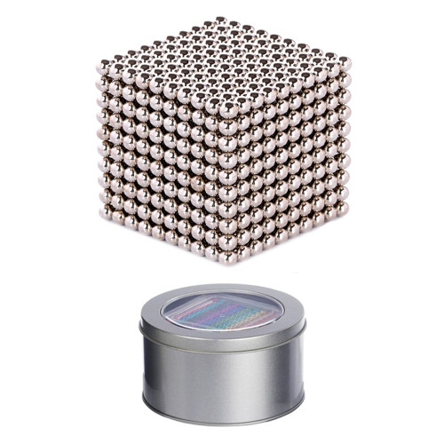 1000Pcs 3mm Mini Magnetic Balls Toy for Adults,Relieve Anxiety and Stress,Silver Magnetic Ball Toy for Office Desk