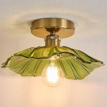 Glass Ceiling Light Modern Ceiling Light Crystal Retro Ceiling Light For Bedroom,Dining Room,(Green)