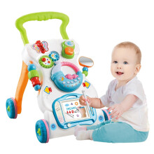 Multifunctional Toddler Trolley Sit-to-Stand Baby Learning Walk Music Toy with Adjustable Height