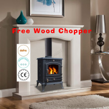 HEATSURE 7KW Multi-Fuel Cast Iron Wood Burner Stove JA010 - BS EN 13240 Certified, Traditional Fireplace Heater