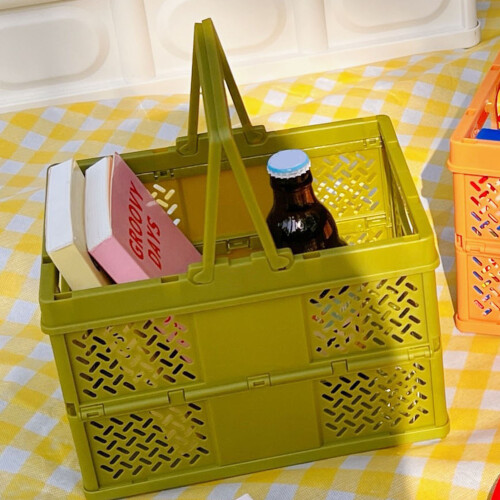 Folding Picnic Basket Stackable Storage Box 1