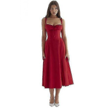 Women Summer Halter Smocked Maxi Dress Slit Halter Dresses