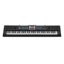 61-Tasten Mini-Elektrisches Klavier Schwarz Mehrfunktional im Studio-Design mit Mikrofon für Anfänger