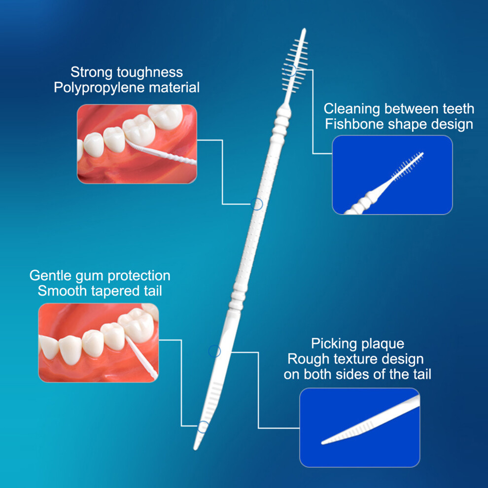 300pcs Toothpick 2-In-1 Dental Floss Picks High